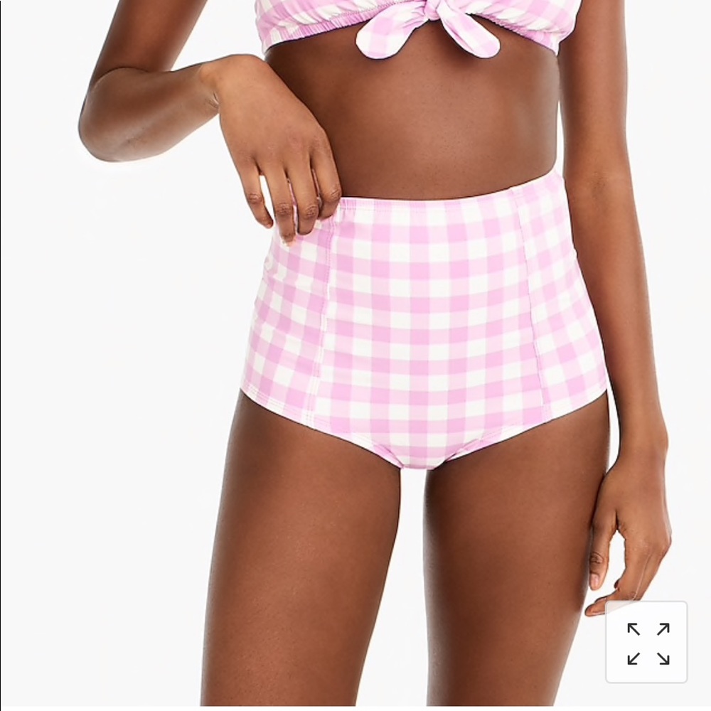 J Crew Gingham High Waist Bikini